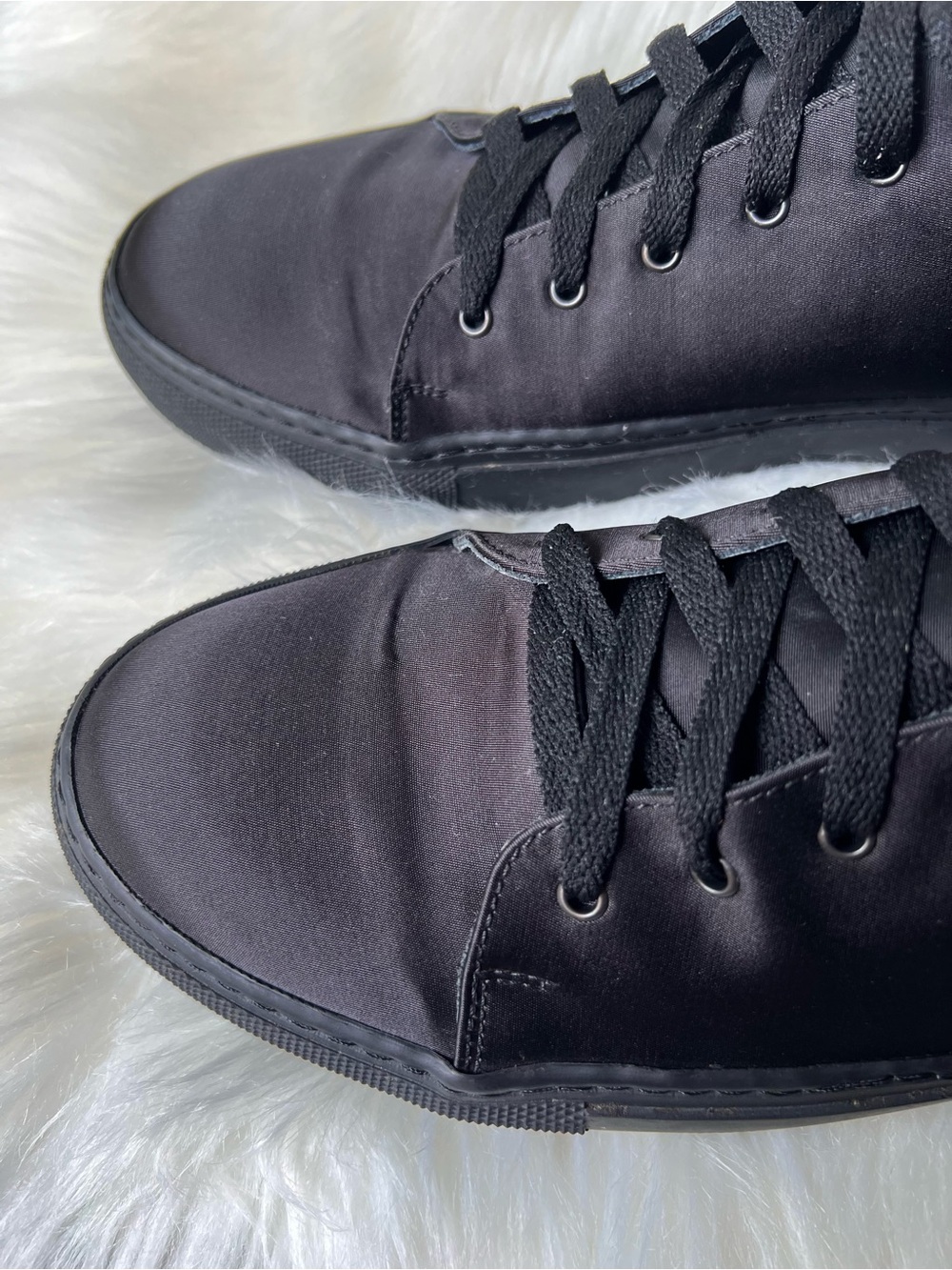 Acne Studios Mens Low Top Sneakers Sz 44 US Size 11 Satin Lace Up Casual Italy - Picture 10 of 15